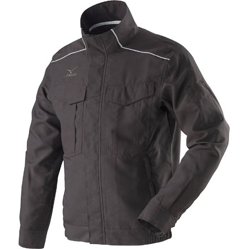 C2JE818207 ミズノワークジャケット mizuno(ミズノ) 混率ポリエステル100% ドビー チャコール色 M着丈63.9cm  C2JE818207