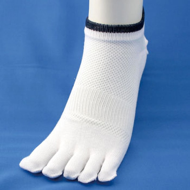 SR923 仕事人 ショートメッシュ すべり止め付 5本指靴下 ハヤシ[靴下