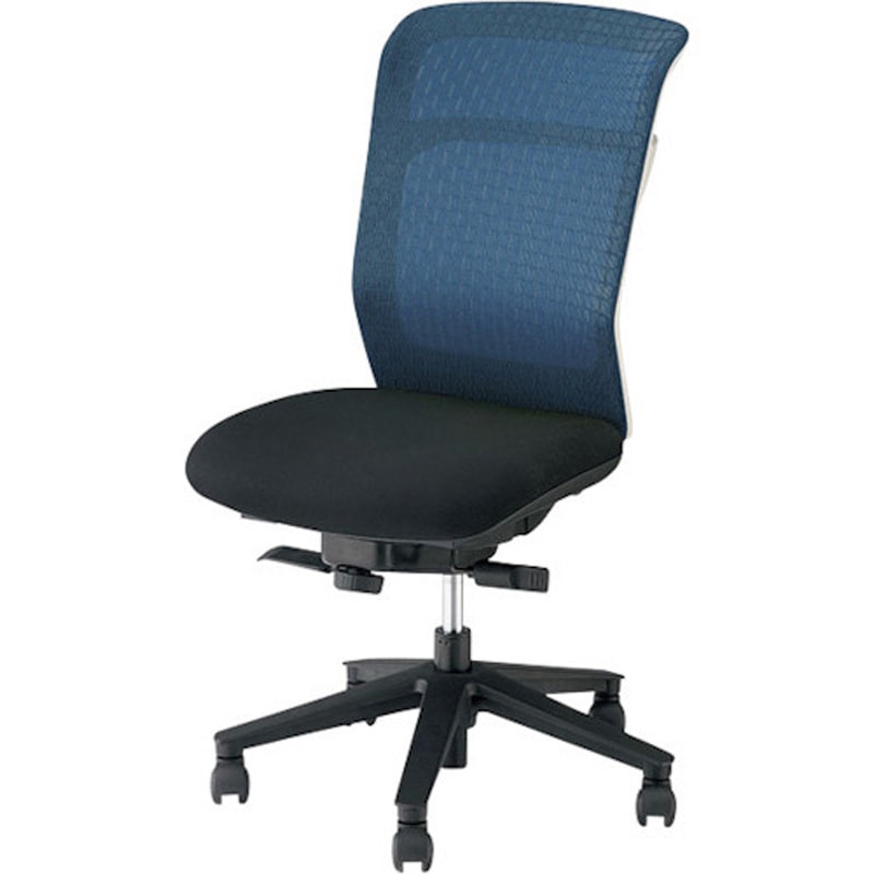 PAEN510F-TBLB 事務用チェア パウザPAEN型(肘なし) ナイキ ブラック 高さ875～960mm幅470mm奥行630mm  PAEN510F-TBLB