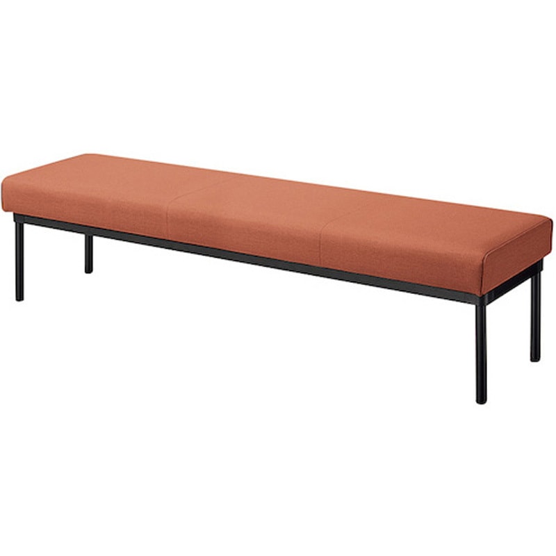 RC2105-CP ロビーチェア 210型(背なし) ナイキ コーラルピンク色 高さ410mm幅1500mm奥行470mm  RC2105-CP