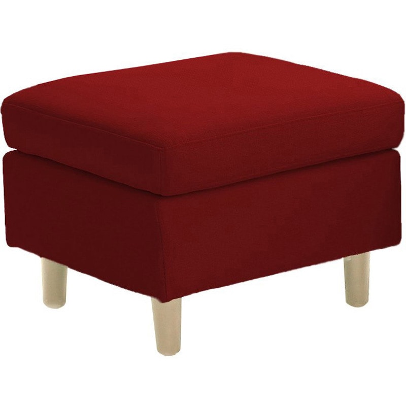 SH-24-0046-NARD ファーブ スツール オットマン (脚：ナチュラル) サンコウ レッド色   SH-24-0046-NARD 7,219円