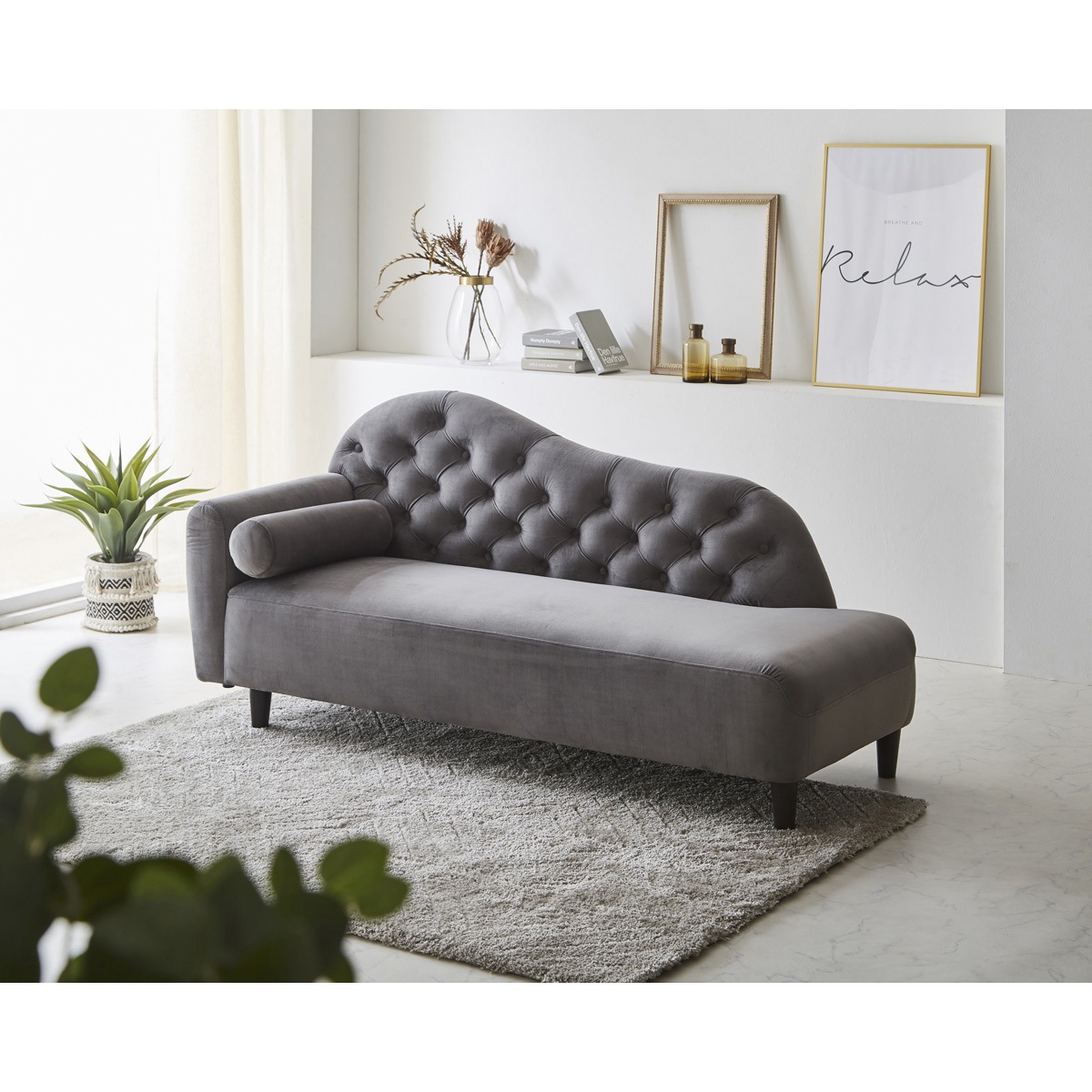 グレー ベルベット ロールアームソファ グレー ベルベット ロールアームソファ グレー ソファー