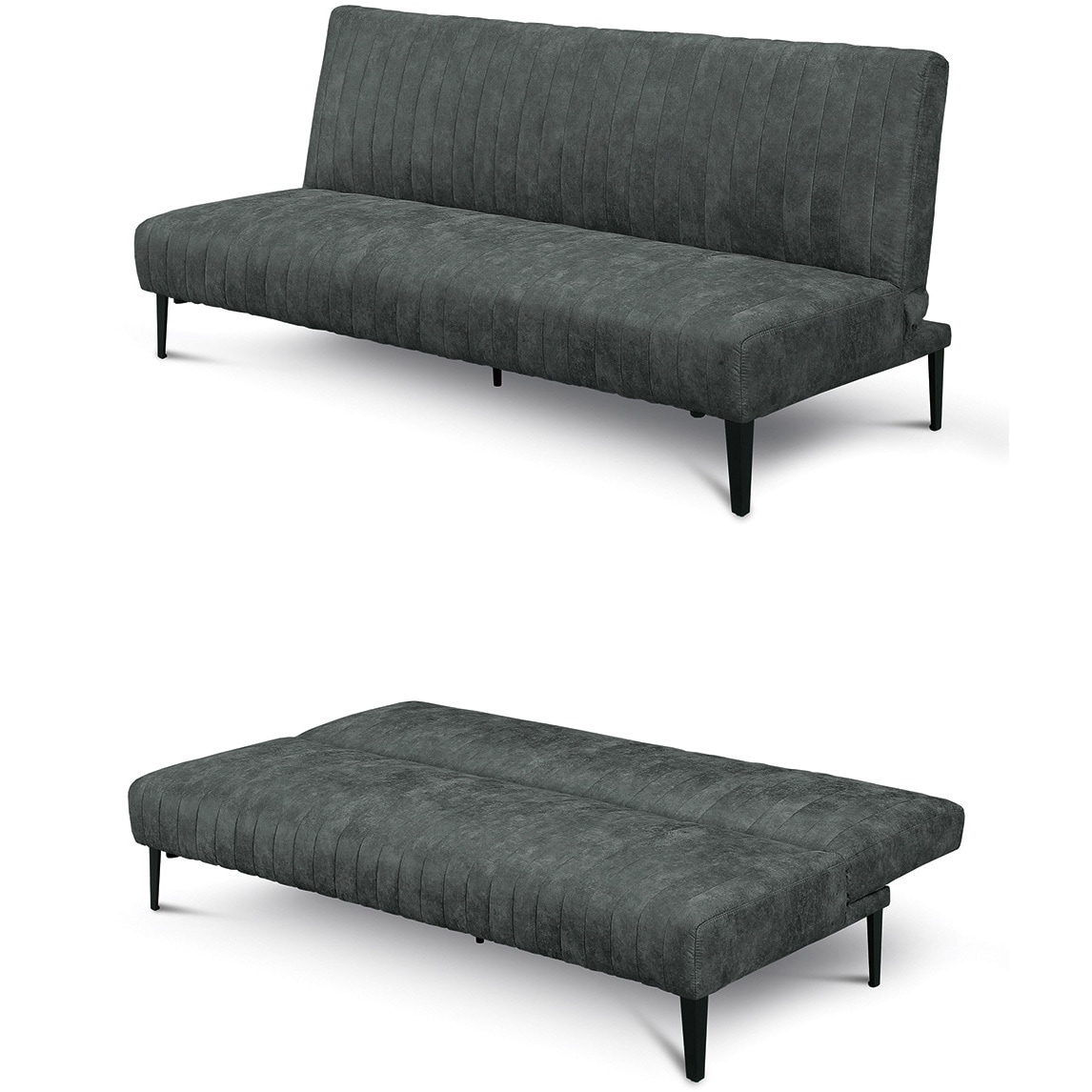 サンコウ ダレル ファブリック 3Pソファ ダークグレー オンラ