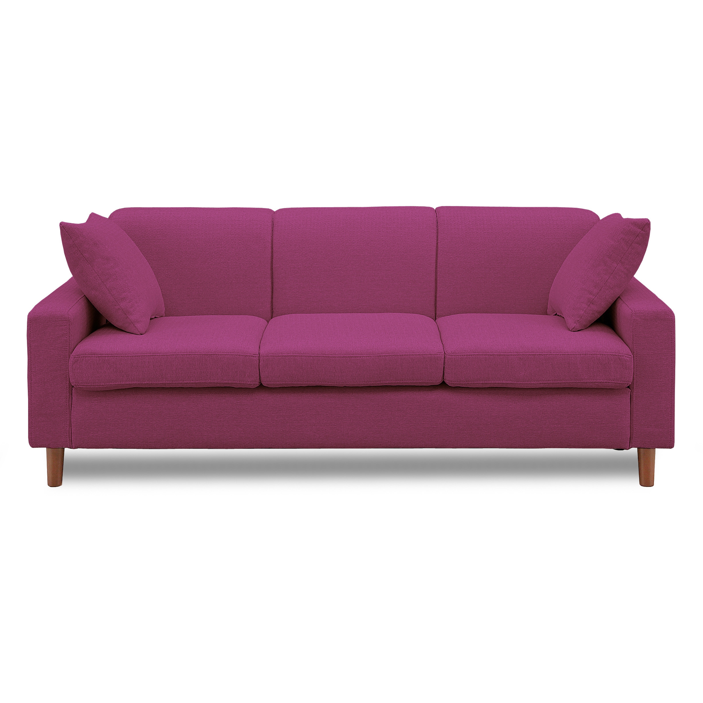 SH-24-0045-BRPK ファーブ 3P ソファ (脚：ブラウン) 1台 サンコウ 【通販モノタロウ】