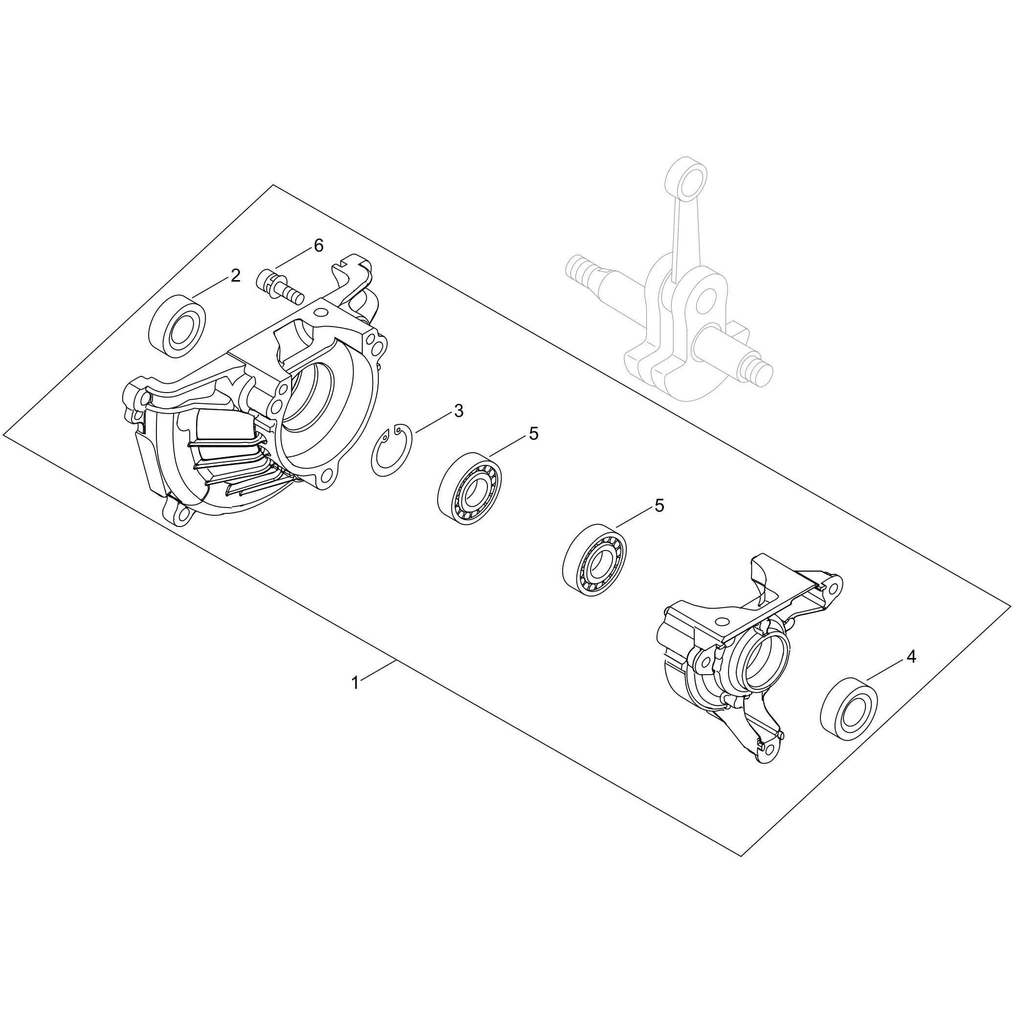 900702-00026 【部品】 クランクケース エンジン刈払機SRE2230GT 1個