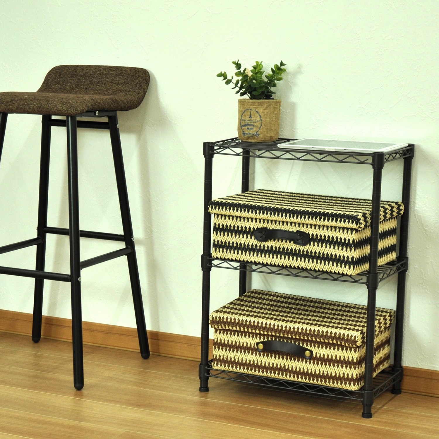 NS-4525BR 19Φスチールラックセット AIS (エイ・アイ・エス) 3段 棚