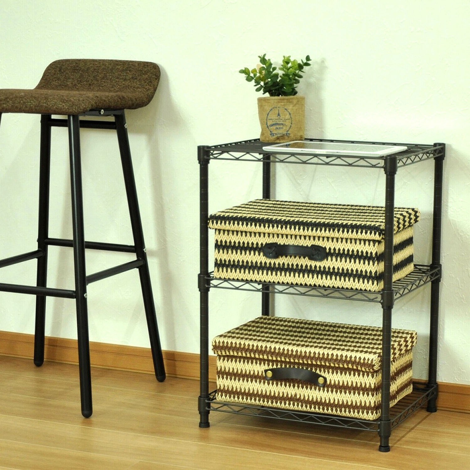 NS-4535BR 19Φスチールラックセット AIS (エイ・アイ・エス) 3段 棚