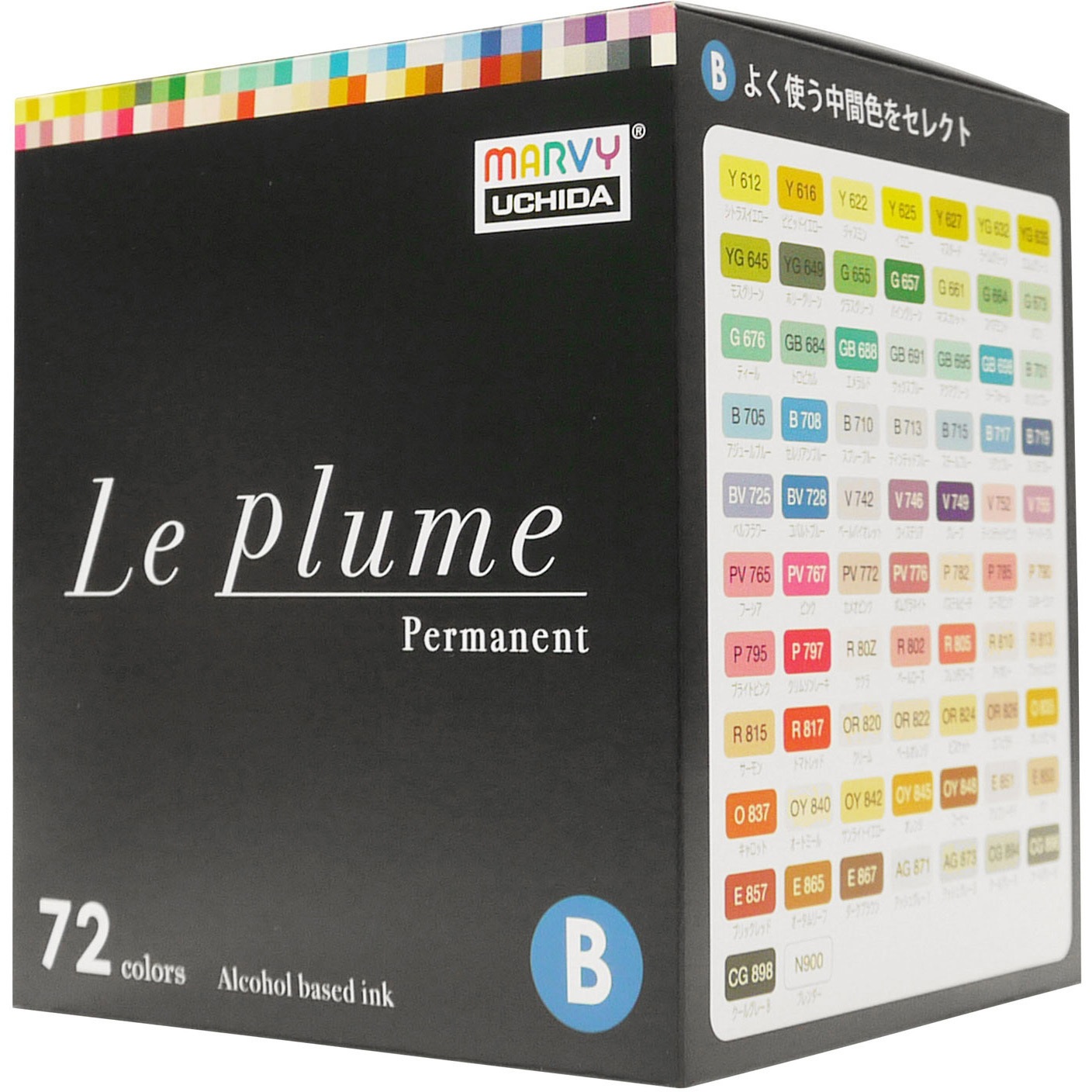 ルプルームパーマネント72色BセットNo.3000B-72B 3000B-72B ルプルームパーマネント マービー アルコール染料