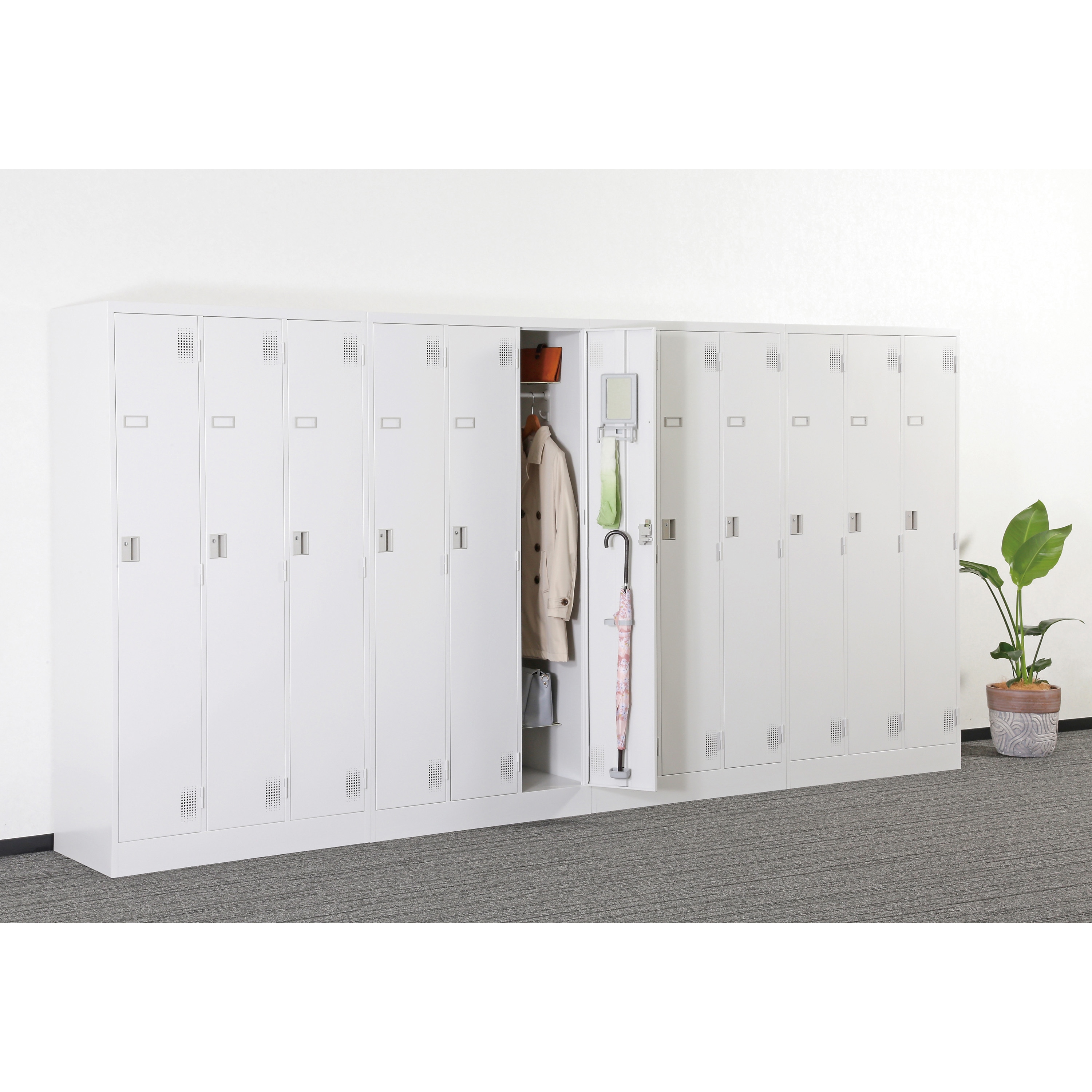 comolife 多人数ロッカー 2列3段 ダイヤル錠 ニューグレー COM-SVG6LK (1352852)