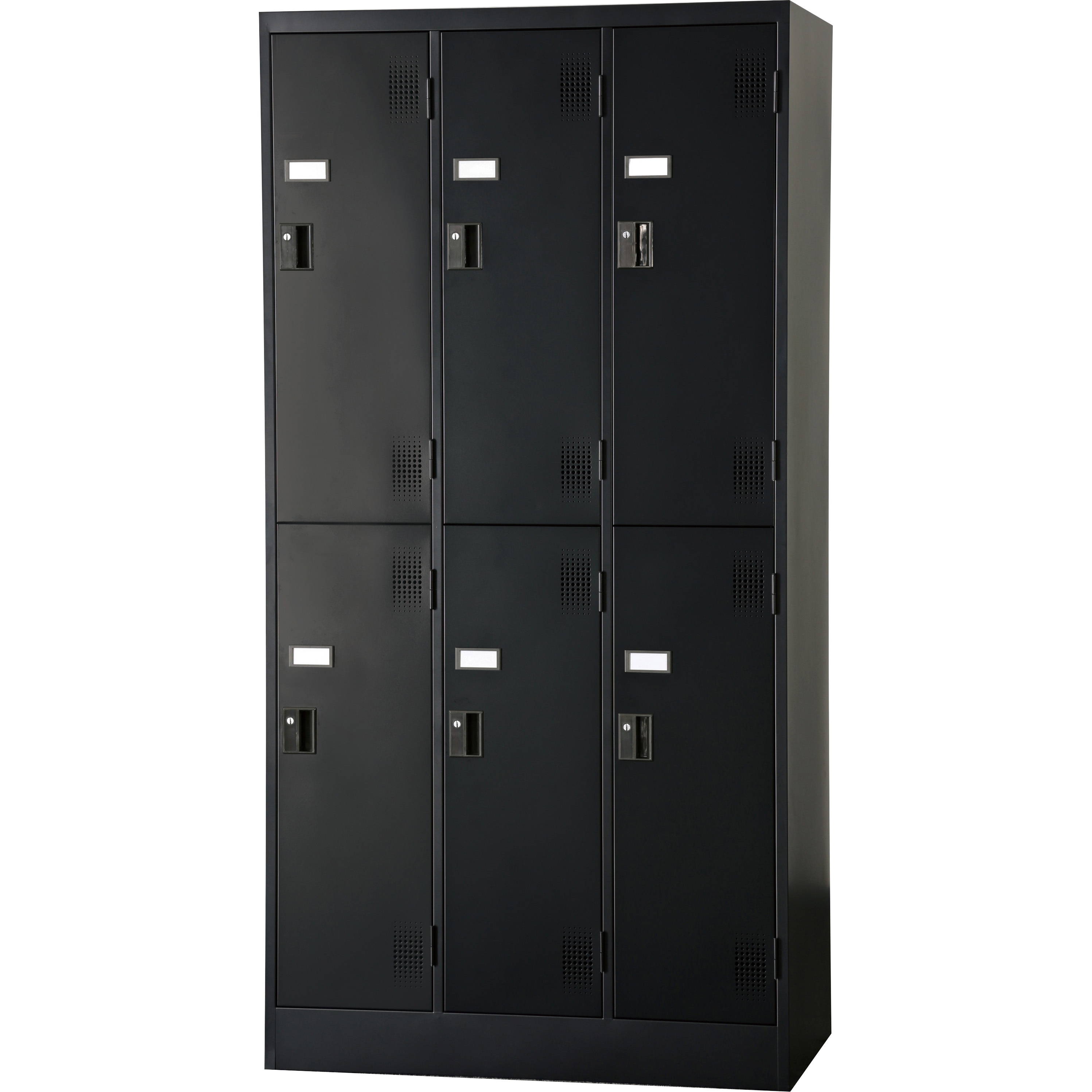 RFTLK-S6-MB TLKスタンダードロッカー 2段 ノーブランド 6人用 マットブラック色 シリンダー錠   RFTLK-S6-MB