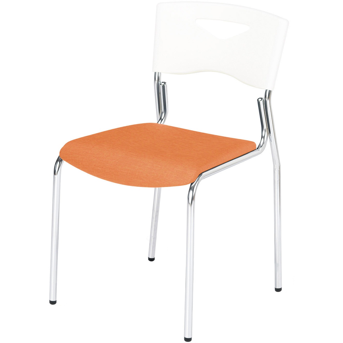FCS-W90M-OR スタッキングチェア ニシキ工業 オレンジ ホワイト 高さ730(430)mm幅440mm奥行505mm  FCS-W90M-OR
