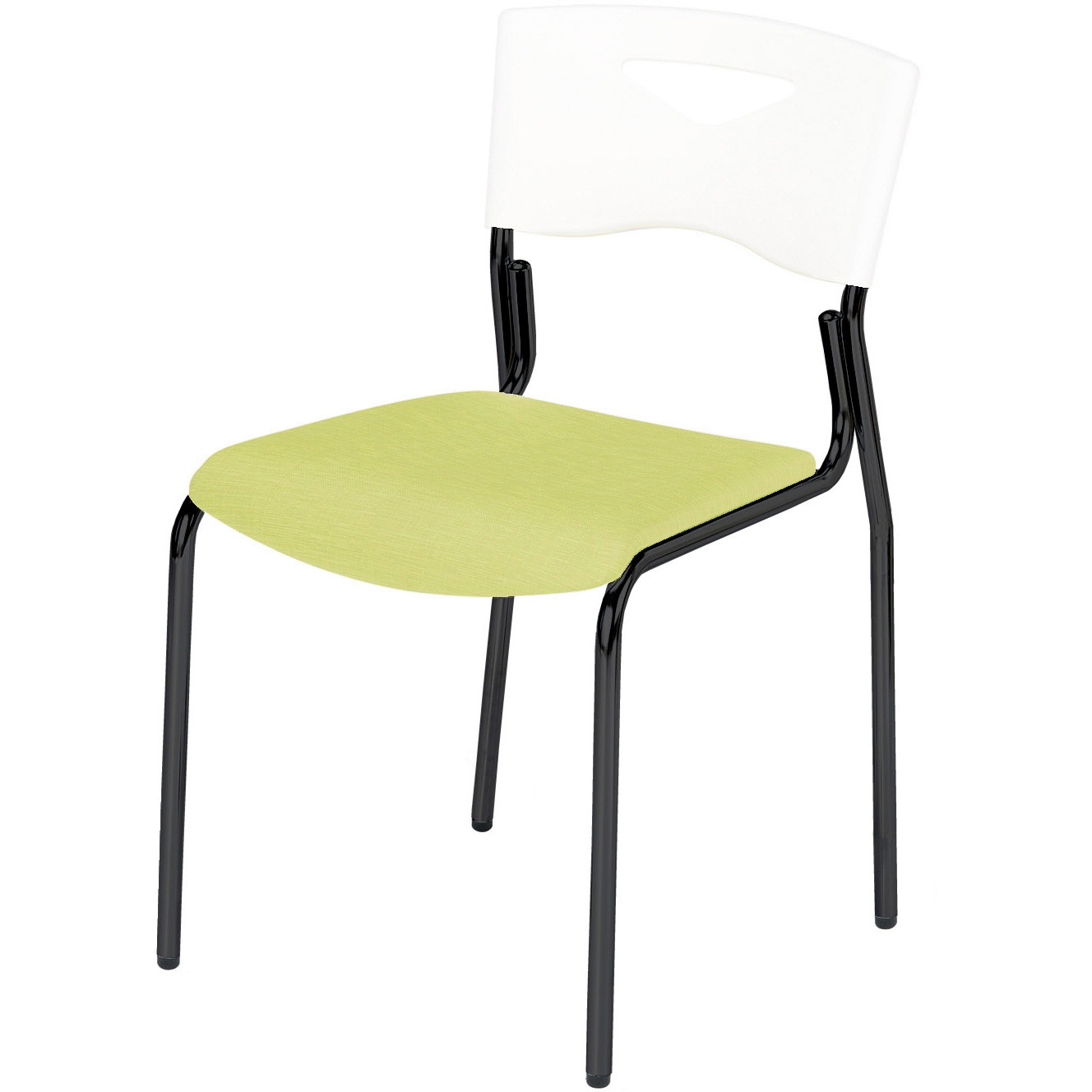 FCS-W90B-GR スタッキングチェア ニシキ工業 グリーン ホワイト 高さ730(430)mm幅440mm奥行505mm  FCS-W90B-GR