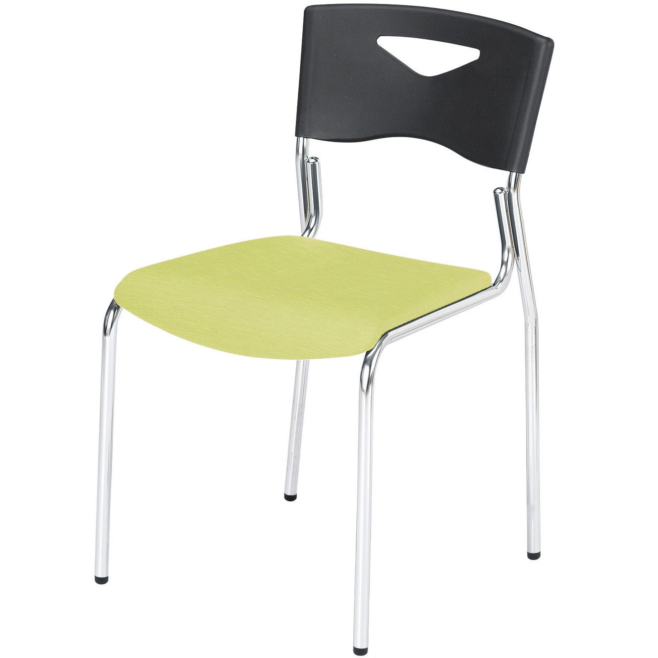 FCS-B90M-GR スタッキングチェア ニシキ工業 グリーン ブラック 高さ730(430)mm幅440mm奥行505mm  FCS-B90M-GR