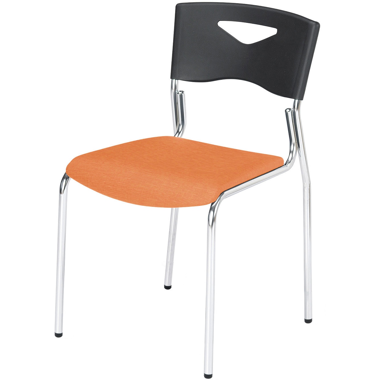FCS-B90M-OR スタッキングチェア ニシキ工業 オレンジ ブラック 高さ730(430)mm幅440mm奥行505mm  FCS-B90M-OR