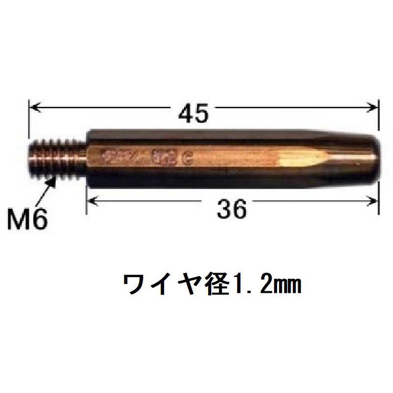 U4167H12 MAGチップ1，2 ダイヘン ワイヤー径1.2mm 1セット(50個) U4167H12