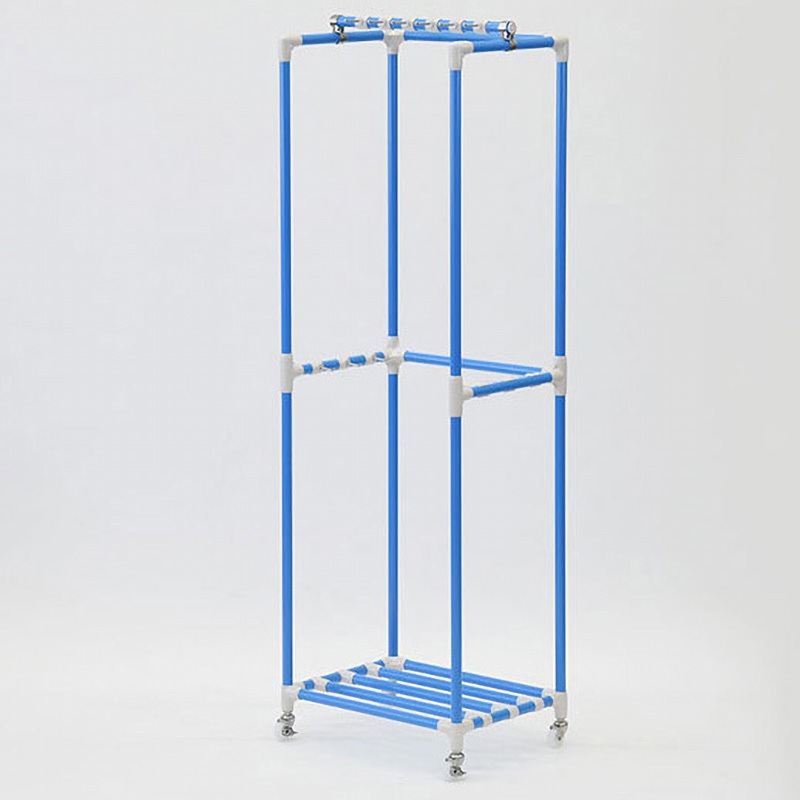 フック6本タイプ ブルー イレクター製クリーンカート 1台 矢崎化工 【通販モノタロウ】