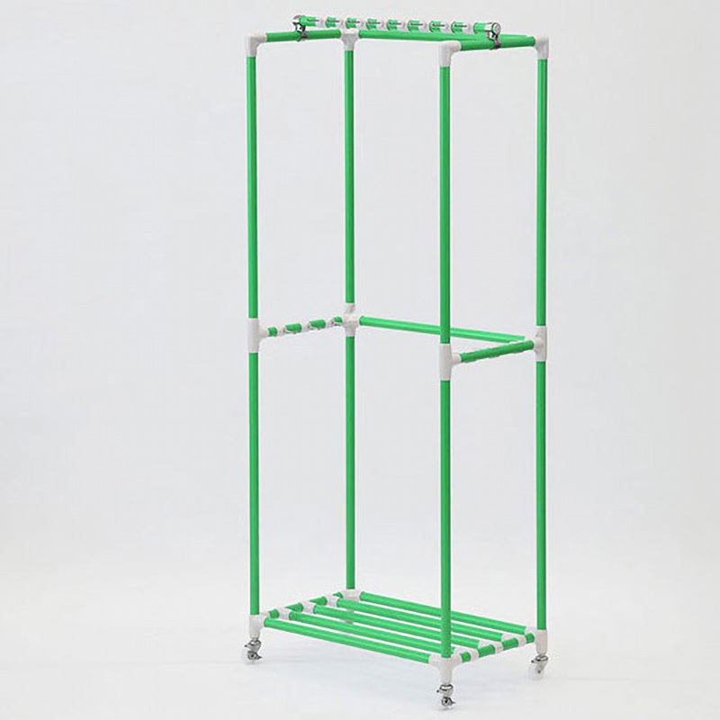 フック8本タイプ グリーン イレクター製クリーンカート 1台 矢崎化工