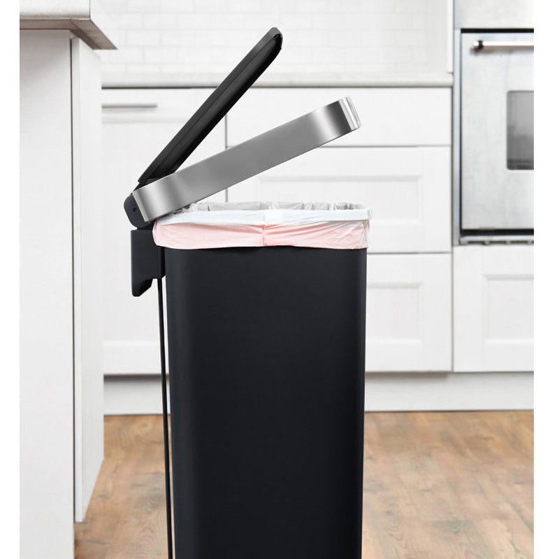 EK6266-BL ハナプラスチックステップビン 45L EKO ペダル式 角形