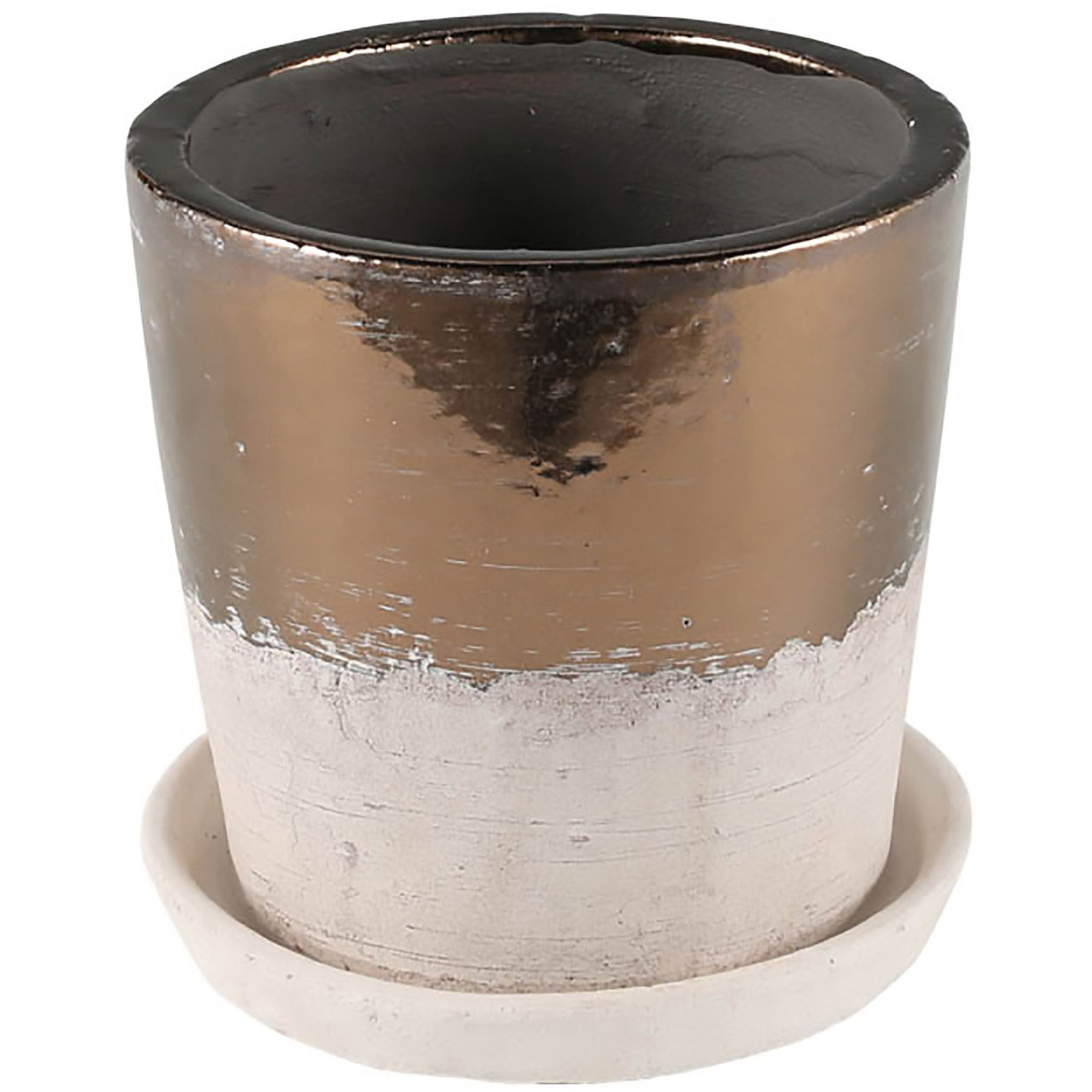 G20-0195M TERRACOTTA BICOLOR POT テラコッタ バイカラーポット 1個