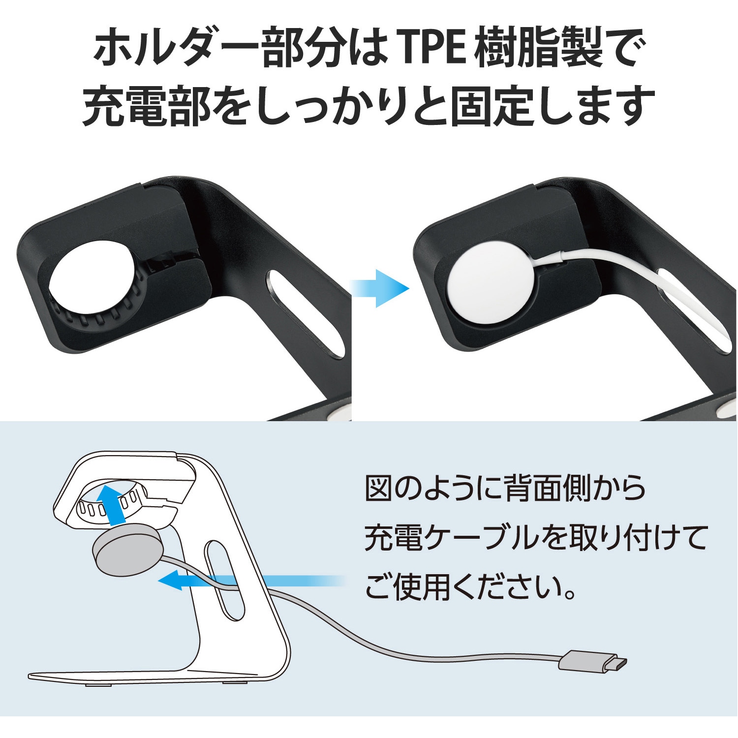 AW-DSCHALSV Apple Watch アップルウォッチ 充電器 スタンド 縦置き 