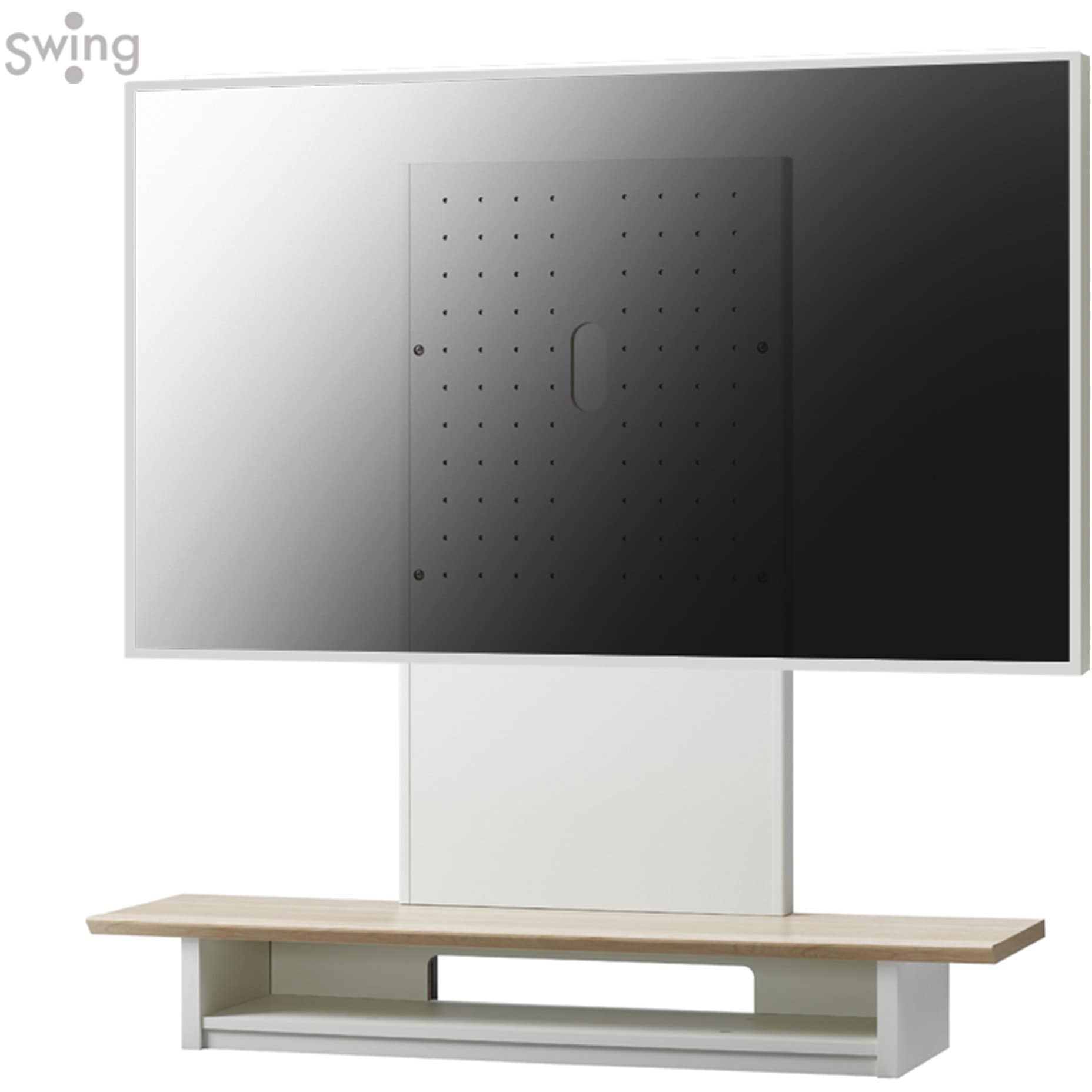 AS-WG1200-NA 壁寄せテレビスタンド 40～65V型対応 朝日木材加工