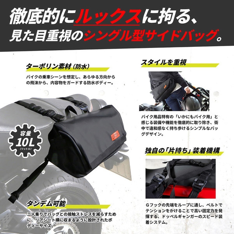 DBT509-BK ターポリンシングルサイドメッセンジャーバッグ 容量