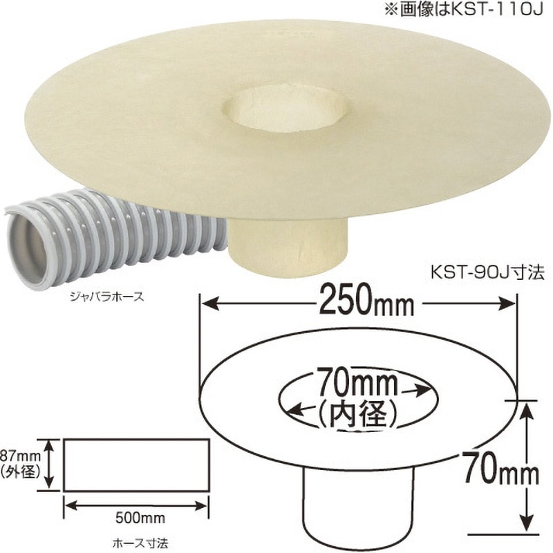 KST-90J FRP製改修用ドレンタテ型ホース付 アイユ 1個 KST-90J