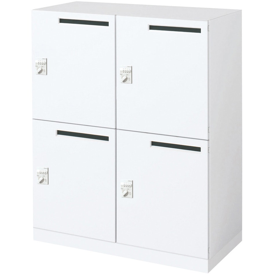 BWU-RN4DM59SAWN4-K システム収納 エディア 4人用ロッカー ベース付きセット(配送・組立サービス付き) 1台 コクヨ 【通販モノタロウ】