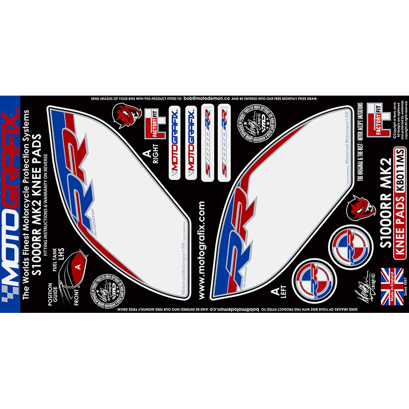 KB011MS KNEE BODY PAD MOTO GRAFIX (モトグラフィックス) 適合車種BMW S1000RR(15-18)   KB011MS