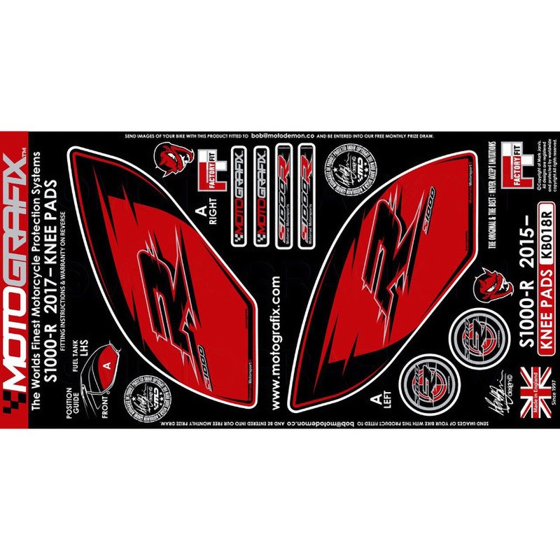 KB018R KNEE BODY PAD MOTO GRAFIX (モトグラフィックス) 適合車種BMW S1000R(17-) 色RED   KB018R