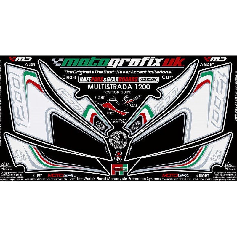 KD002W KNEE/REAR BODY PAD MOTO GRAFIX (モトグラフィックス) 適合車種DUCATI MULTISTRADA1200(10)