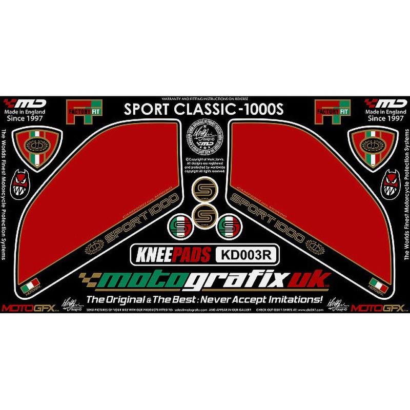 KD003R KNEE BODY PAD MOTO GRAFIX (モトグラフィックス) 適合車種DUCATI SPORT CLASSIC1000/1000S   KD003R