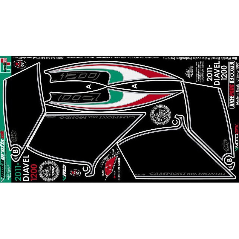 KD007K KNEE BODY PAD MOTO GRAFIX (モトグラフィックス) 適合車種DUCATI DIAVEL1200(11-)   KD007K