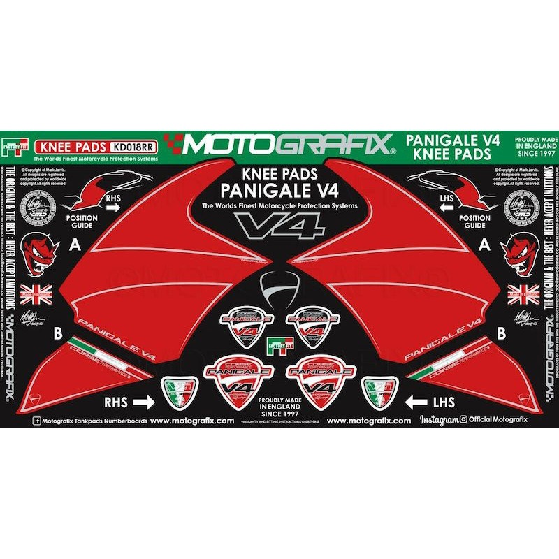 KD018RR KNEE BODY PAD MOTO GRAFIX (モトグラフィックス) 適合車種DUCATI Panigale1100 V4/V4S   KD018RR