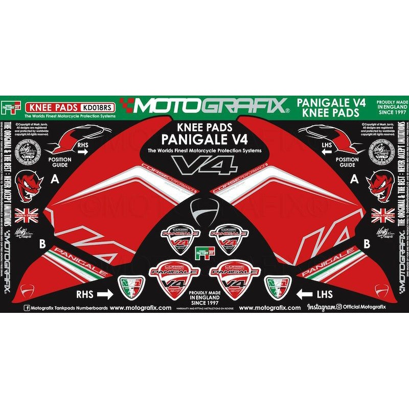 KD018RS KNEE BODY PAD MOTO GRAFIX (モトグラフィックス) 適合車種DUCATI Panigale1100 V4/V4S   KD018RS