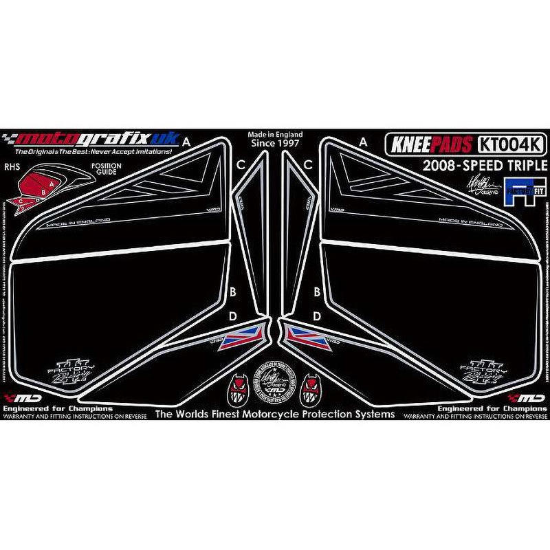 KT004K KNEE BODY PAD MOTO GRAFIX (モトグラフィックス) 適合車種TRIUMPH SPEED TRIPLE(08-)   KT004K 11,535円