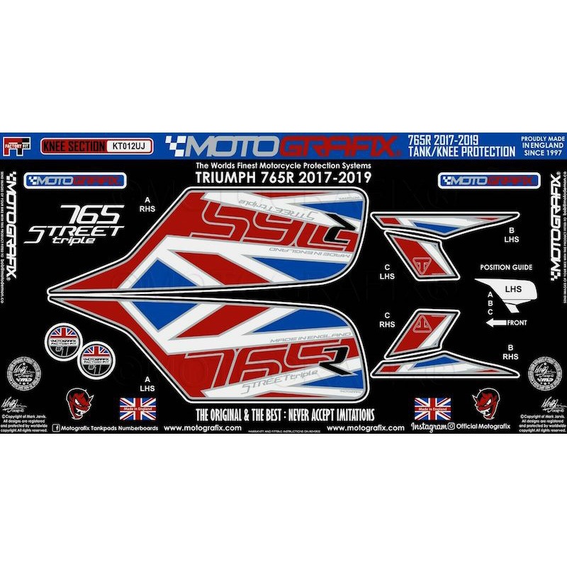 KT012UJ KNEE BODY PAD MOTO GRAFIX (モトグラフィックス) 適合車種TRIUMPH Street Triple765R(17-19)   KT012UJ