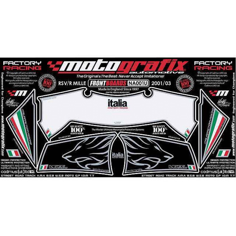 NA001U FRONT BODY PAD MOTO GRAFIX (モトグラフィックス) 適合車種APRILIA RSV1000/RMILLE(01-03) 11,235円