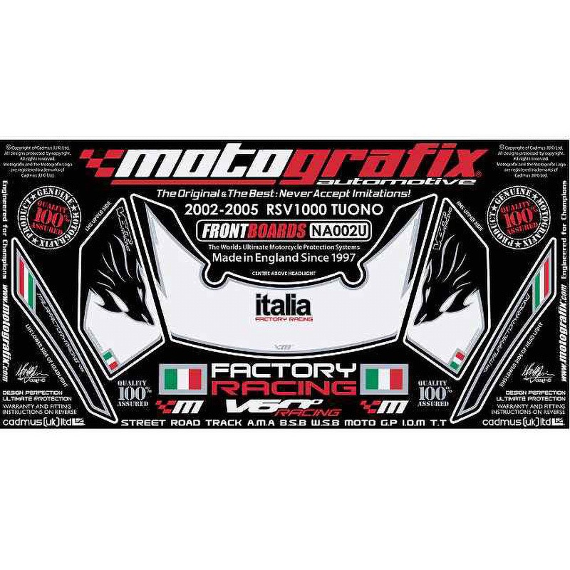 NA002U FRONT BODY PAD MOTO GRAFIX (モトグラフィックス) 適合車種APRILIA RSV1000 TUONOFIGHTER(02-05)