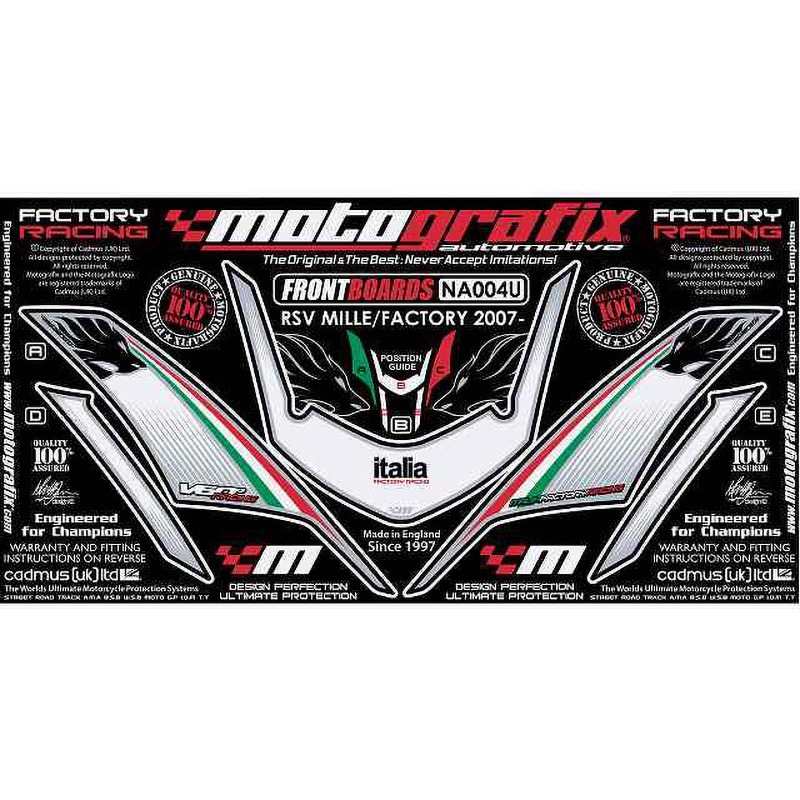 NA004U FRONT BODY PAD MOTO GRAFIX (モトグラフィックス) 適合車種APRILIA RSV1000R/FACTORY(07-)   NA004U