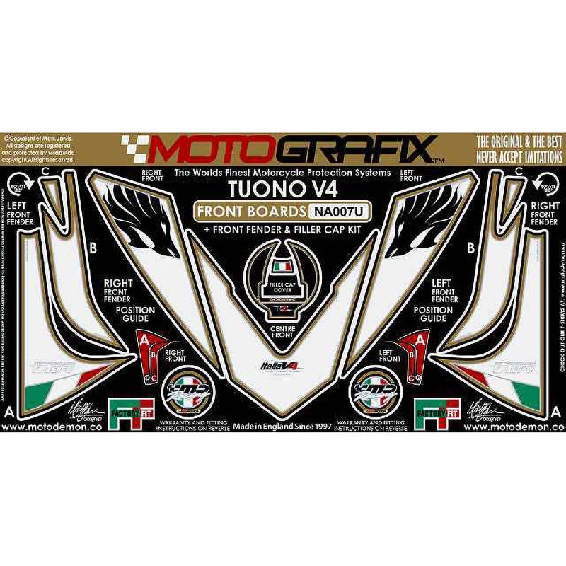 NA007U FRONT BODY PAD MOTO GRAFIX (モトグラフィックス) 適合車種APRILIA RSV TUONO V4(11-)   NA007U