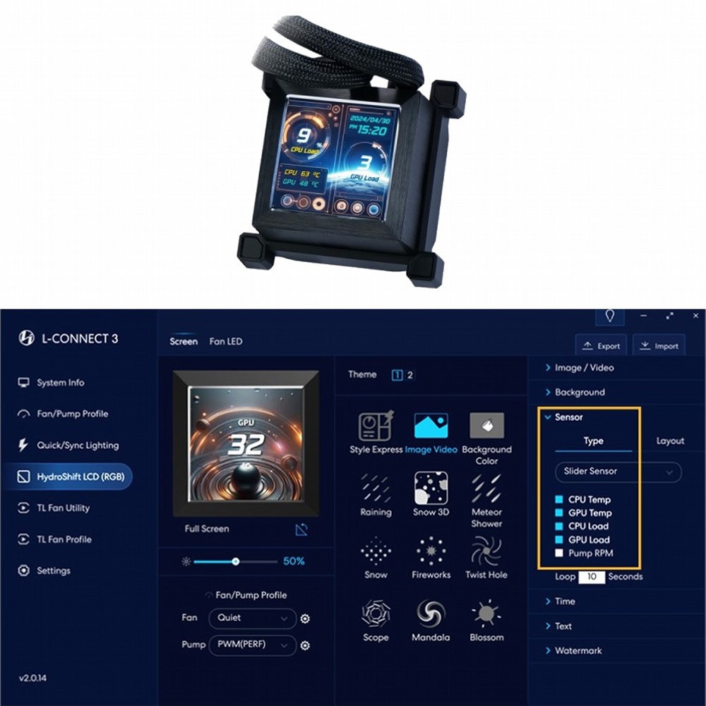 LL-HS-LCD-360S-BK 水冷クーラー 1個 LIAN LI 【通販モノタロウ】