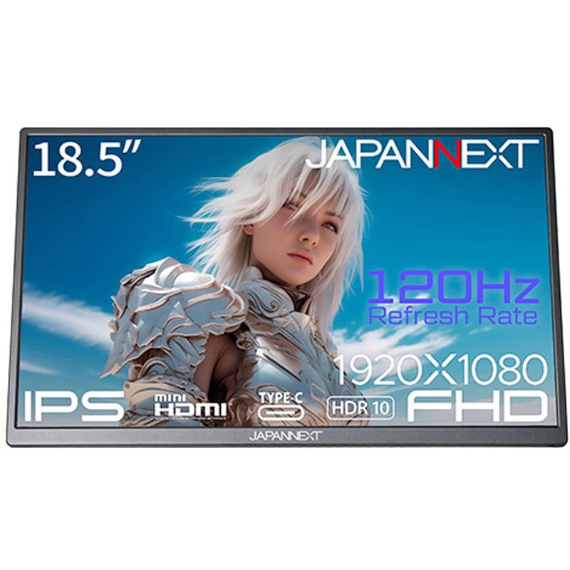 JN-MD-185IPS120FHDR ゲーミング液晶ディスプレイ 18.5型/1920×1080/HDMI、USB-C×2/ブラック/スピーカー有/2年保証 JAPANNEXT 非光沢 応答速度14ms(GtoG) IPS(ADS)パネル