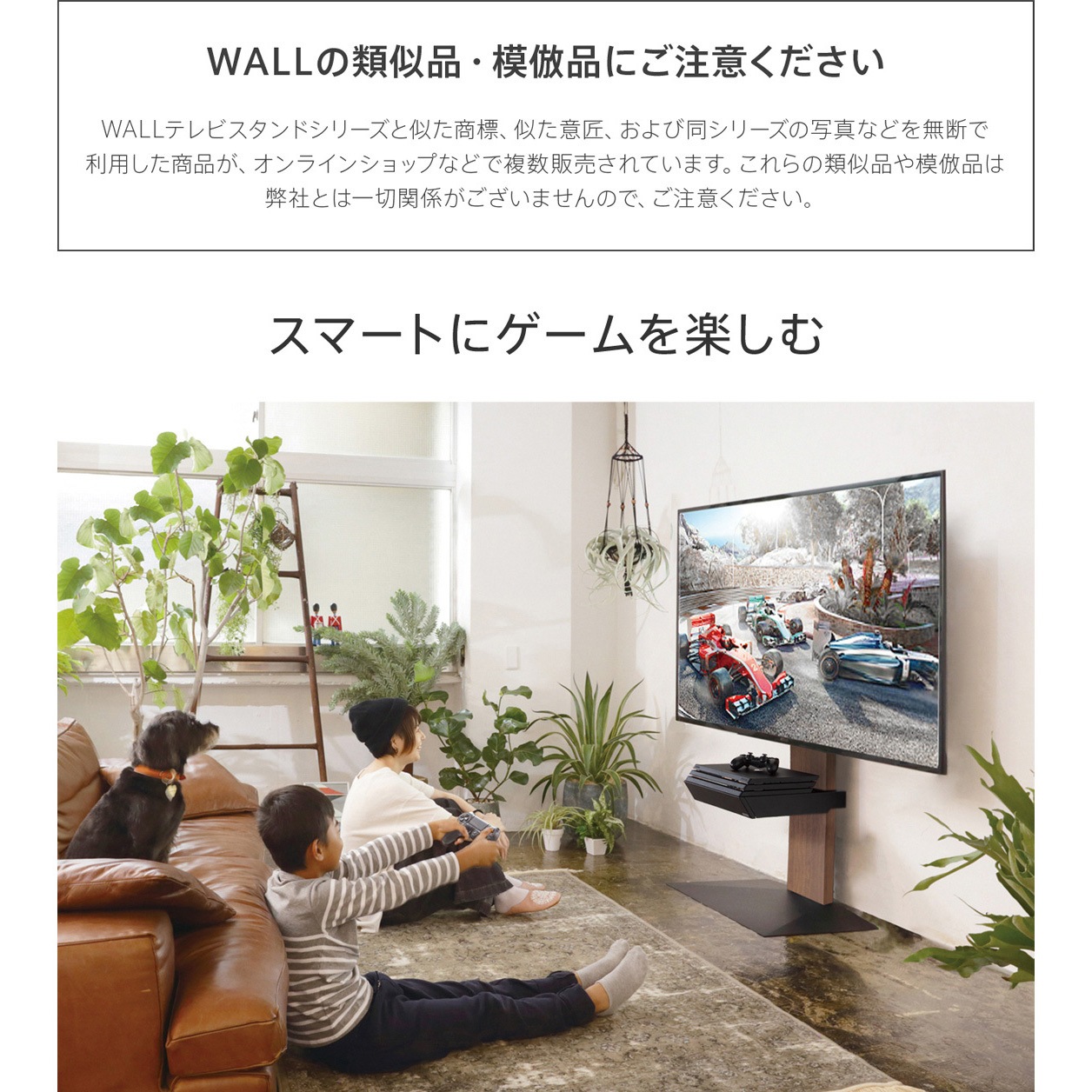D05000025 WALLテレビスタンドV3・V2・V5対応 収納付きゲーム機棚板