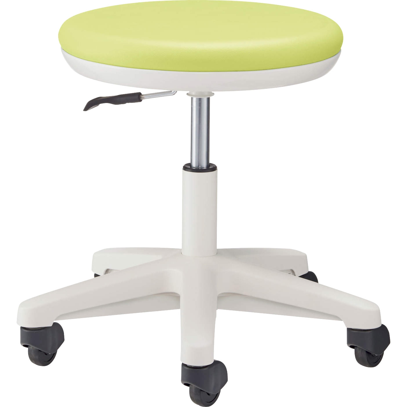No.3810LS-W サポート用チェアー LION (ライオン事務器) キャスターあり グリーン色 質量8.1kg