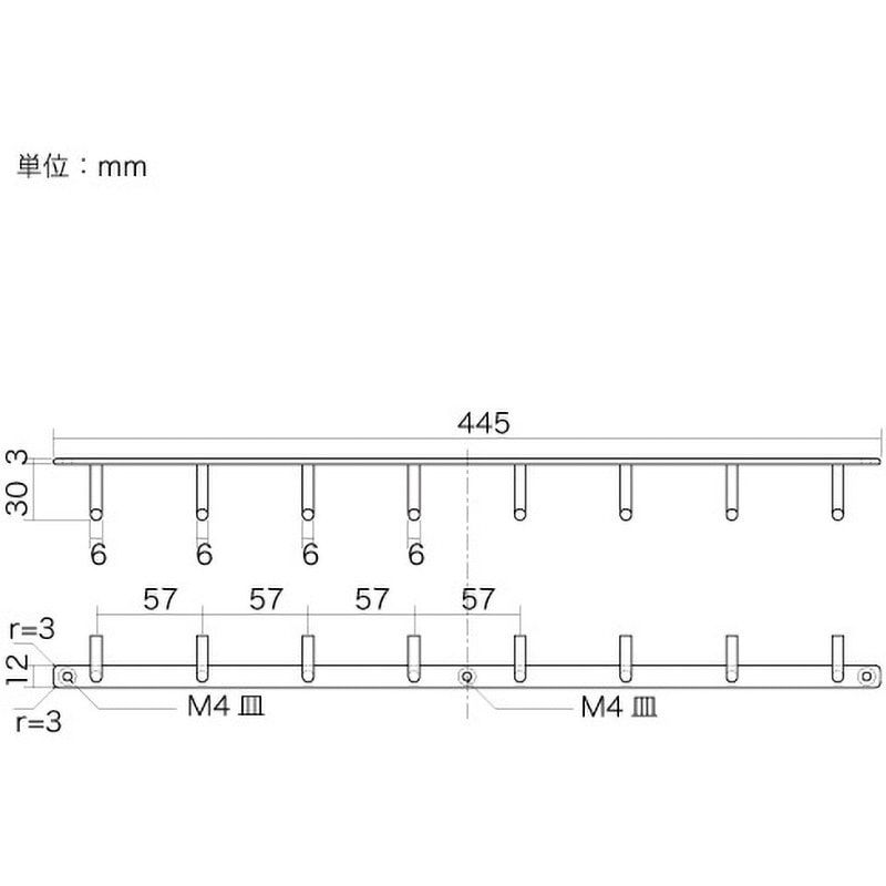 4979874085184 アイアンウォールフック8連 1セット(1個) 八幡ねじ