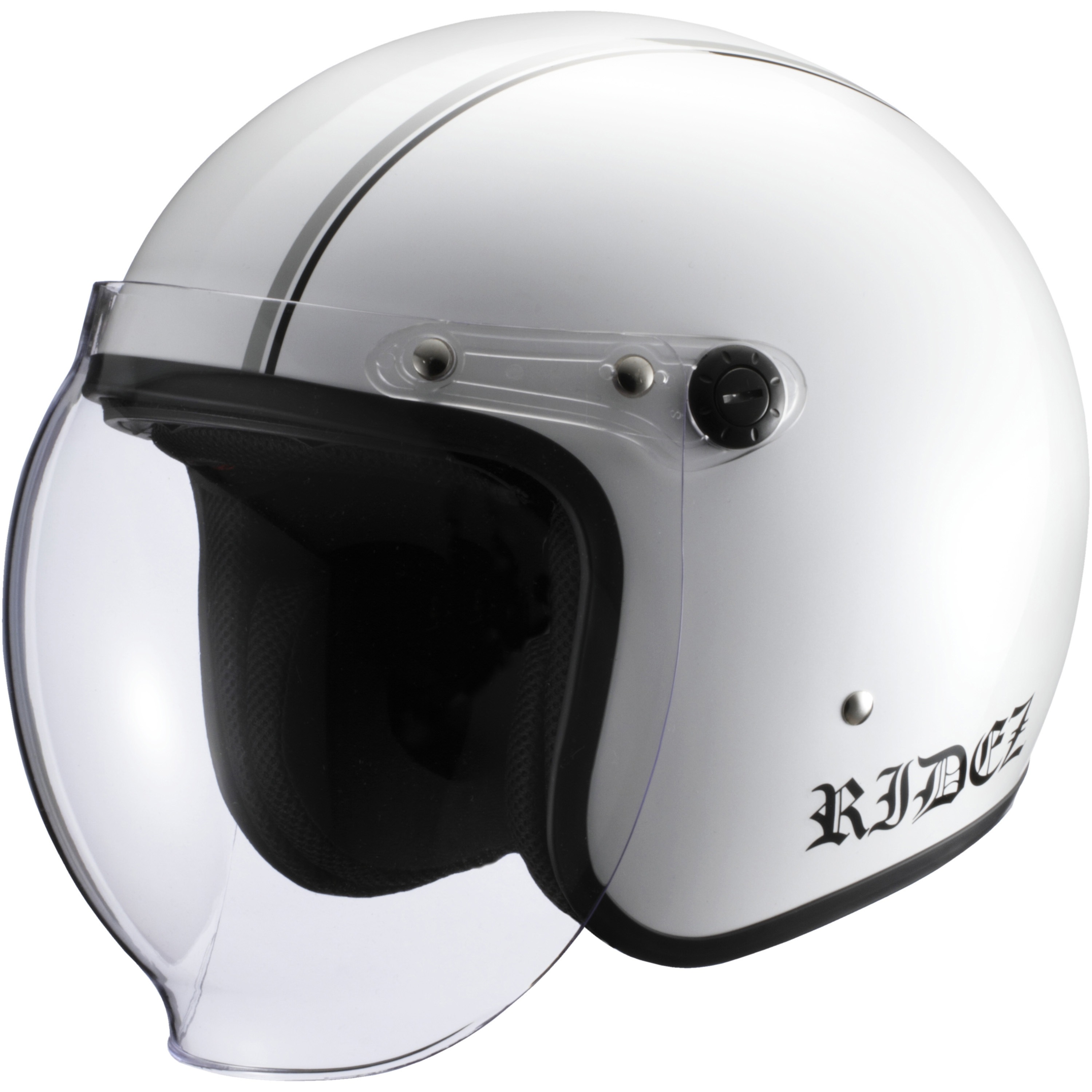 JB-W-GUN METALLIC-BLACK JB HELMET バイク用 シールド付き ジェット 