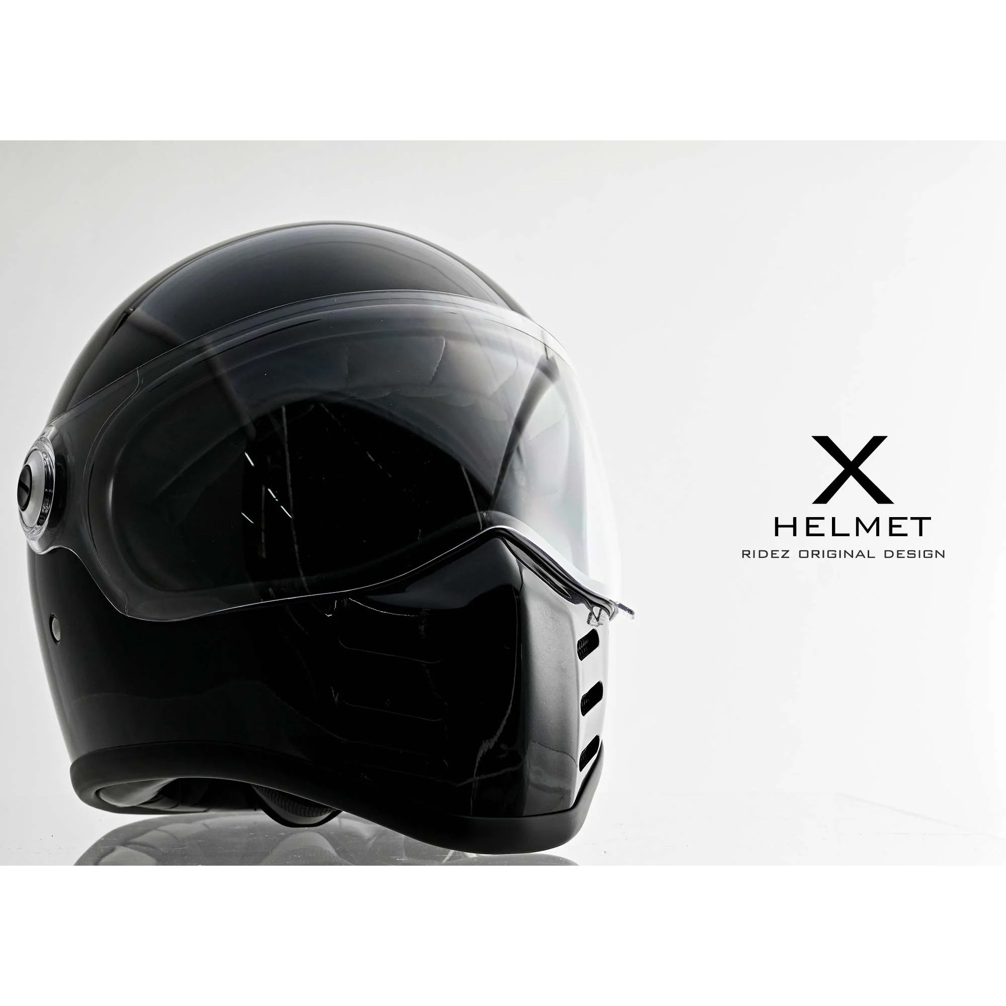 RH-X-BK-Mサイズ RIDEZ X HELMET MATT BLACK バイク用フルフェイス