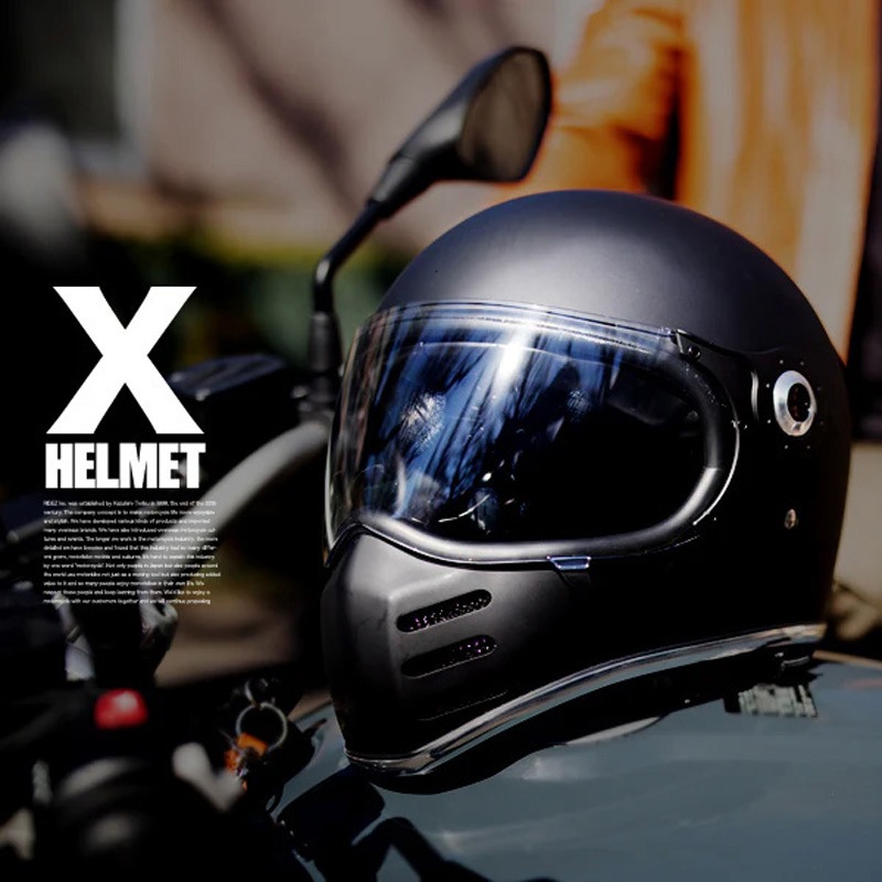 RH-X-BK-Mサイズ RIDEZ X HELMET MATT BLACK バイク用フルフェイス
