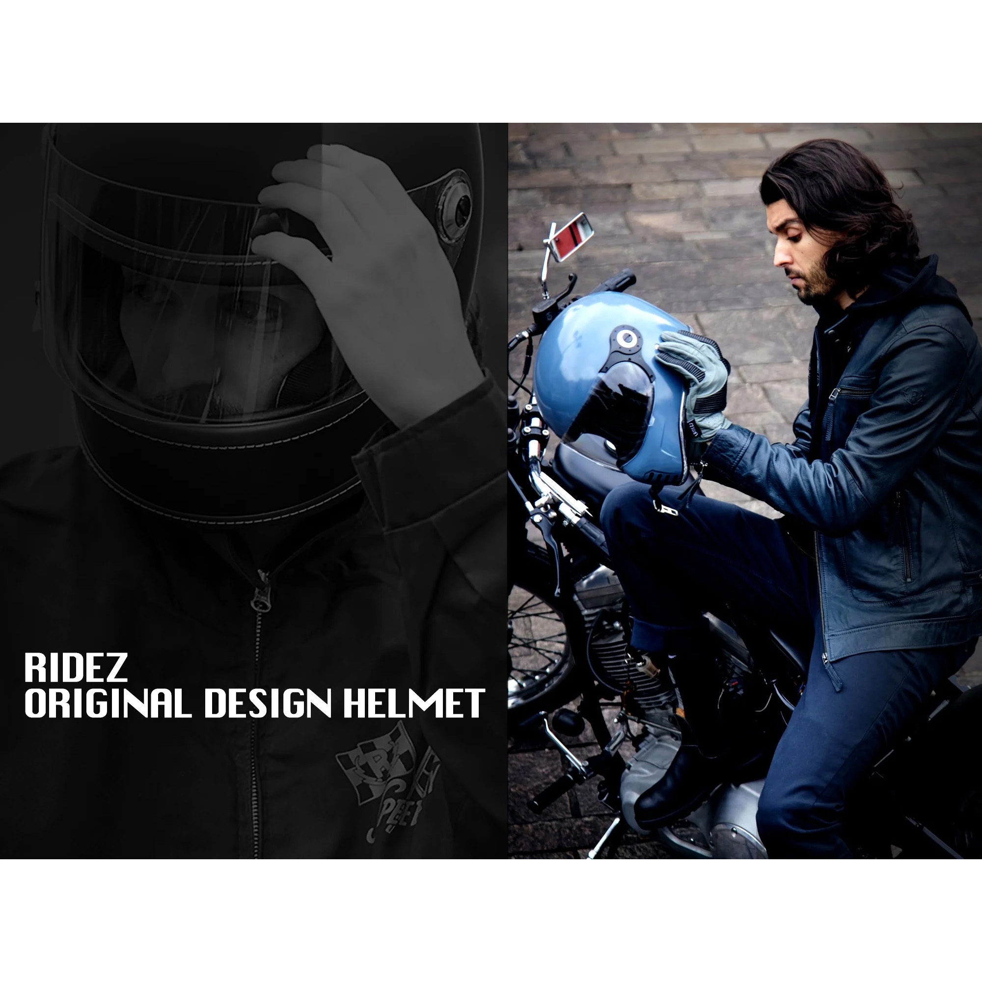 RH-X-BK-Lサイズ RIDEZ X HELMET MATT BLACK バイク用フルフェイス